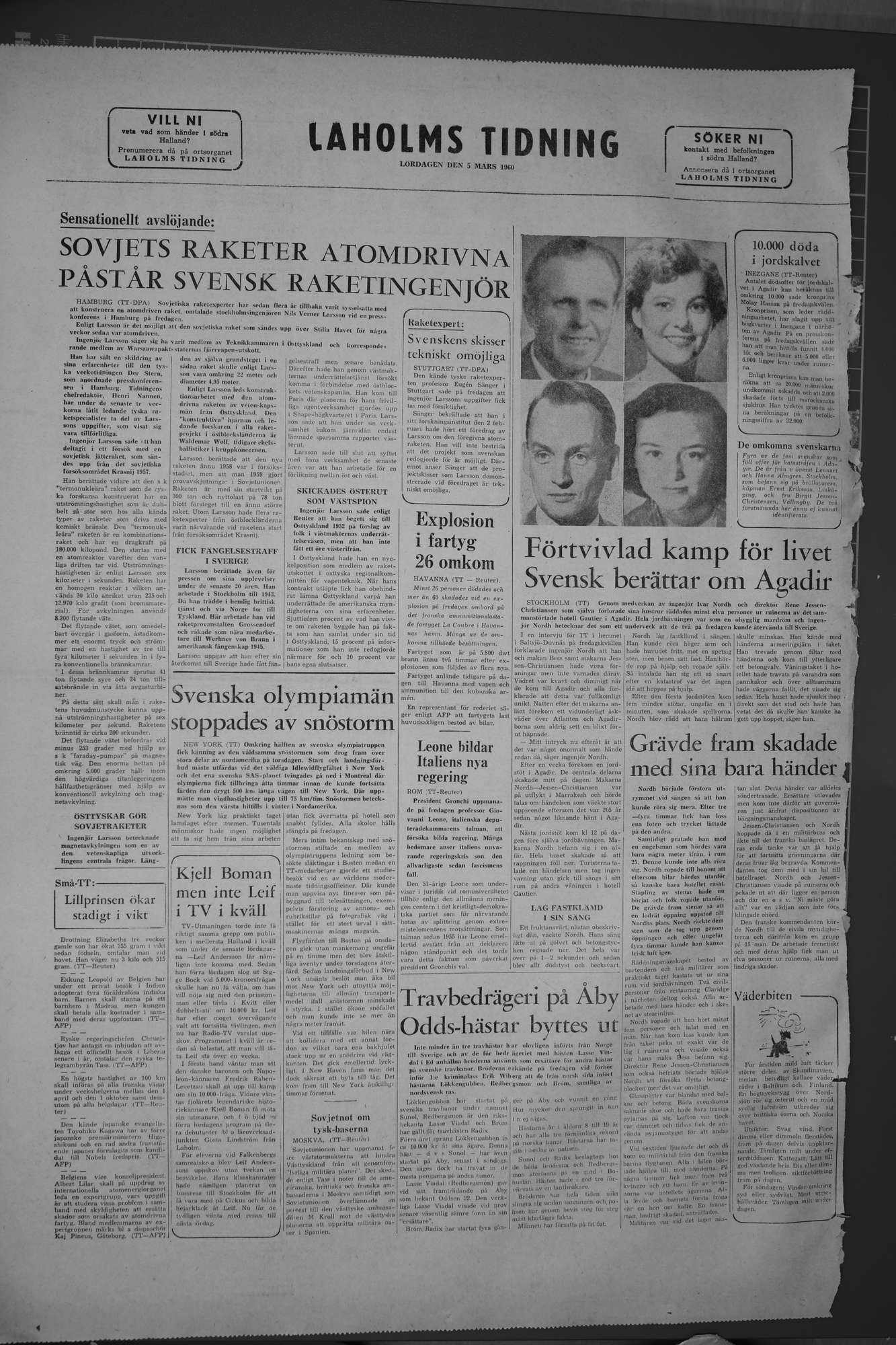 Laholms Tidning Lördag 5 mars 1960, sida 8
