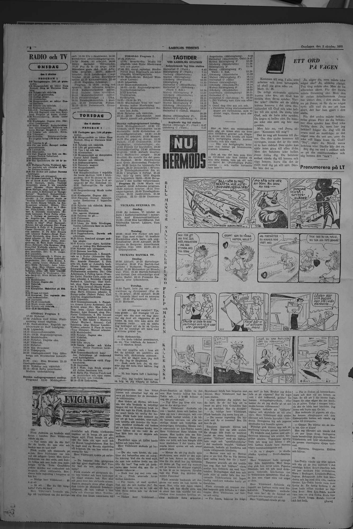 Laholms Tidning Onsdag 5 oktober 1960, sida 6