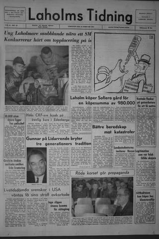 Förstasidan, Lördag 20 februari 1965