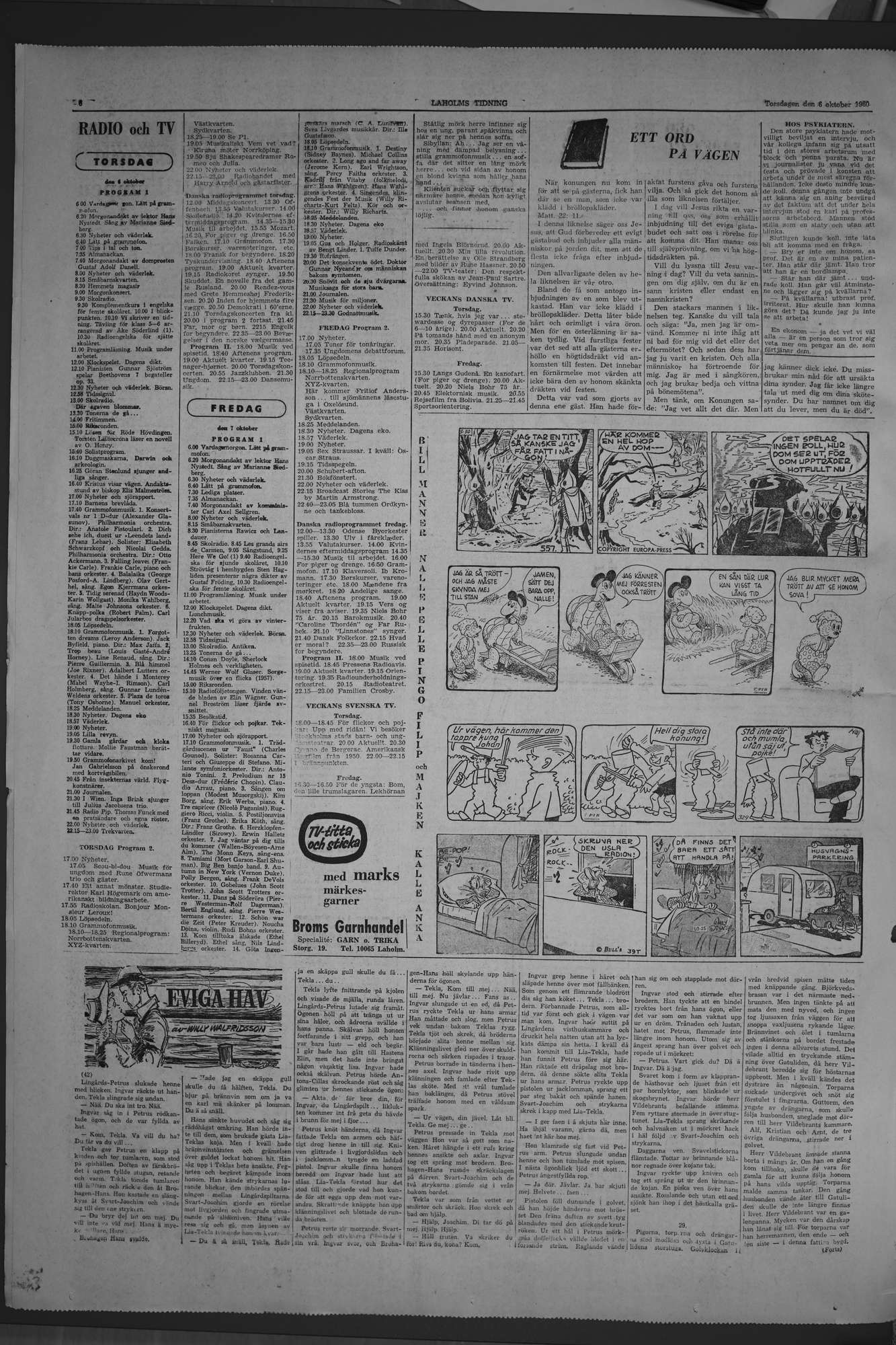 Laholms Tidning Torsdag 6 oktober 1960, sida 6