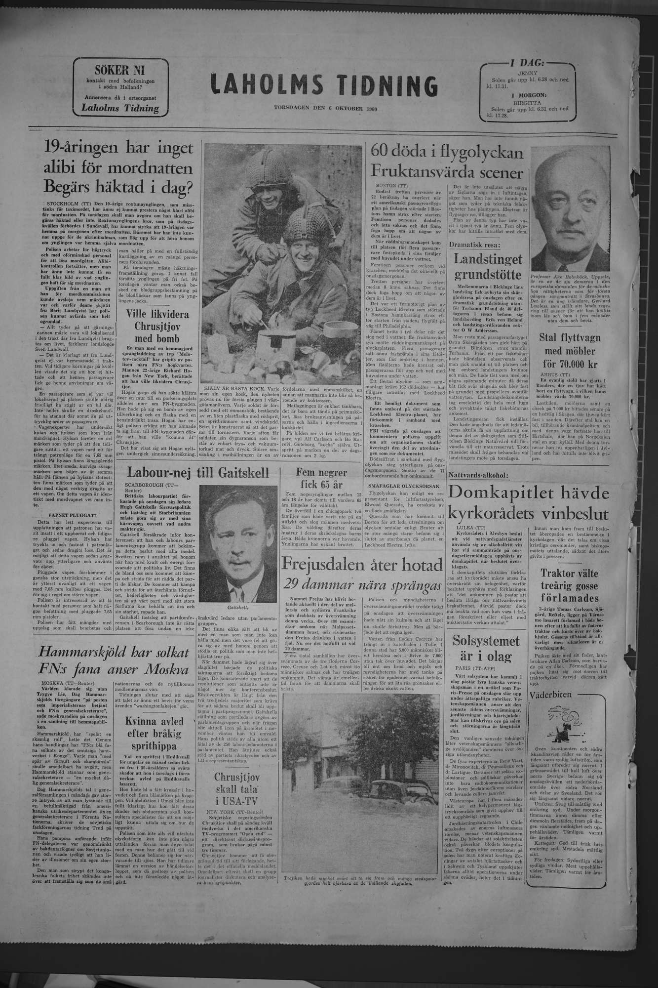 Laholms Tidning Torsdag 6 oktober 1960, sida 8