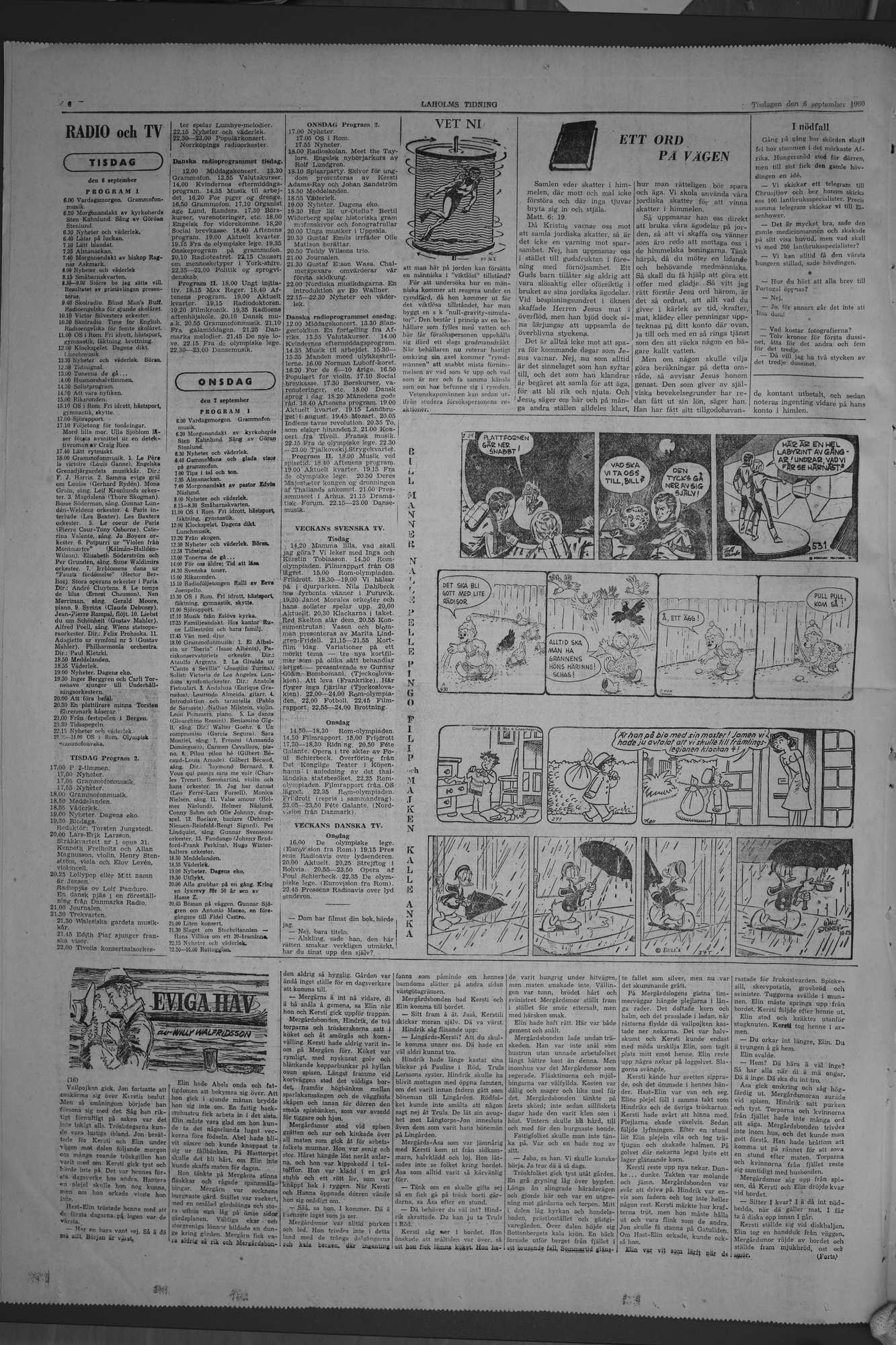 Laholms Tidning Tisdag 6 september 1960, sida 6