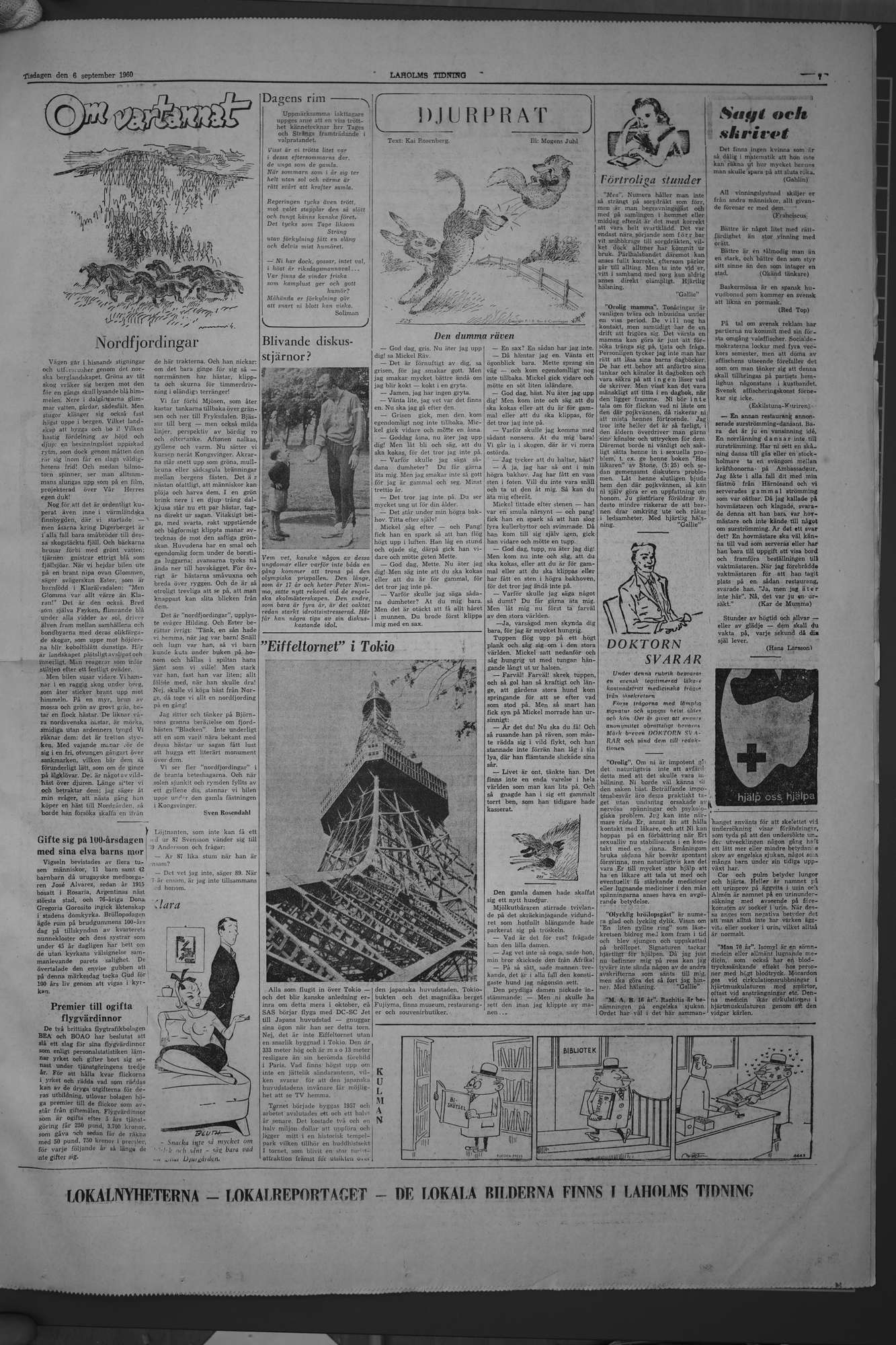 Laholms Tidning Tisdag 6 september 1960, sida 7