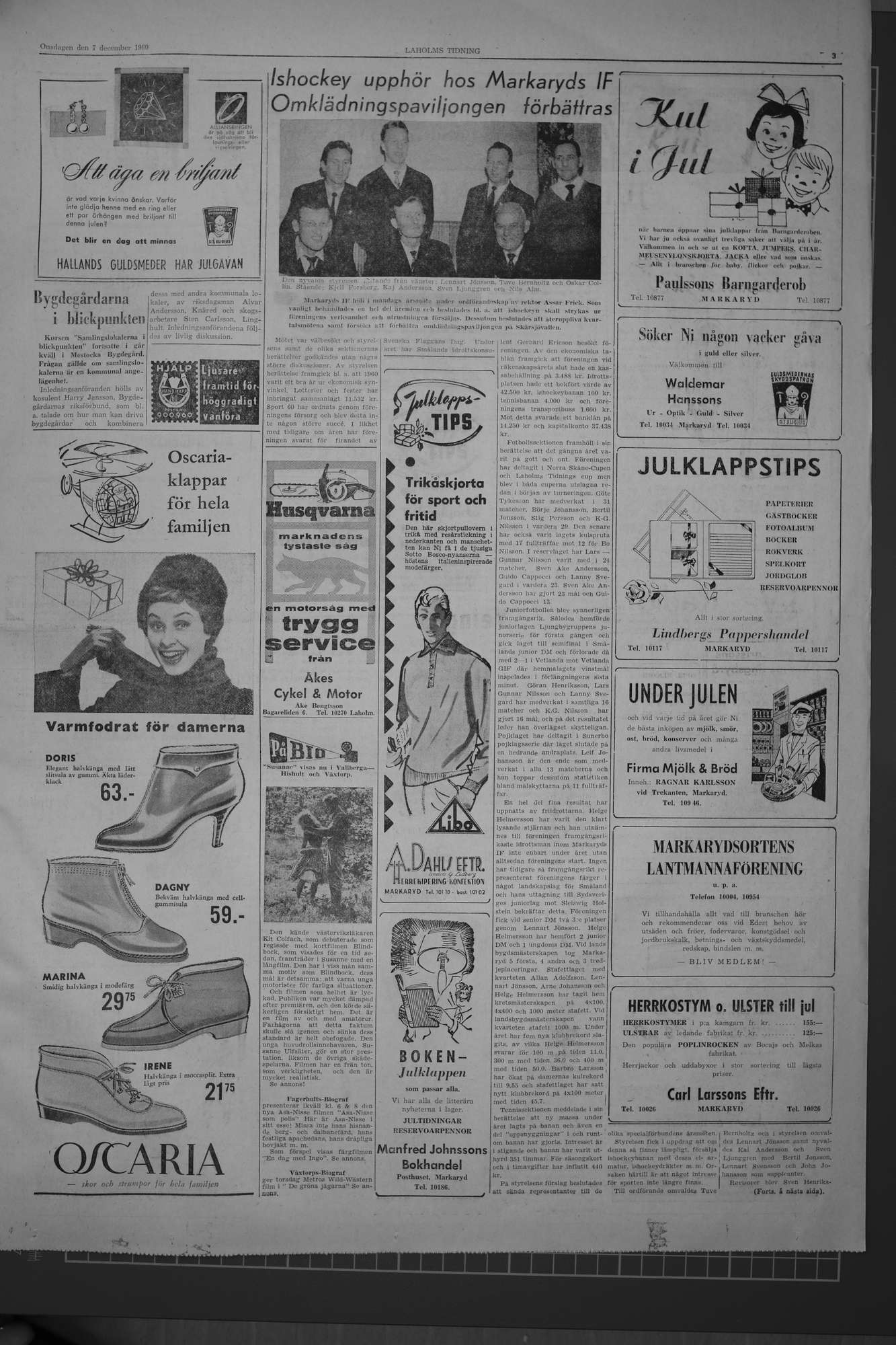 Laholms Tidning Onsdag 7 december 1960, sida 3
