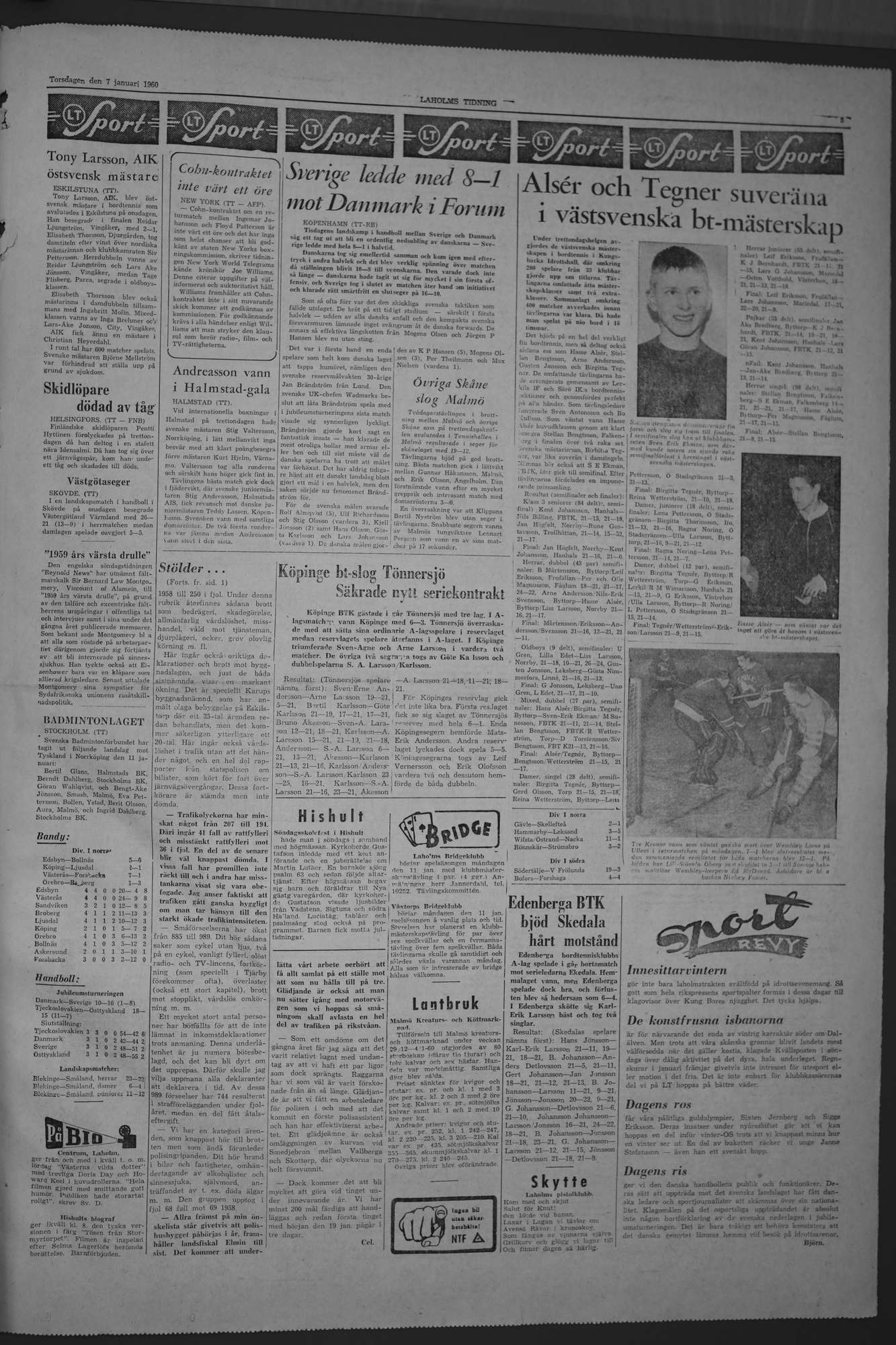 Laholms Tidning Torsdag 7 januari 1960, sida 5