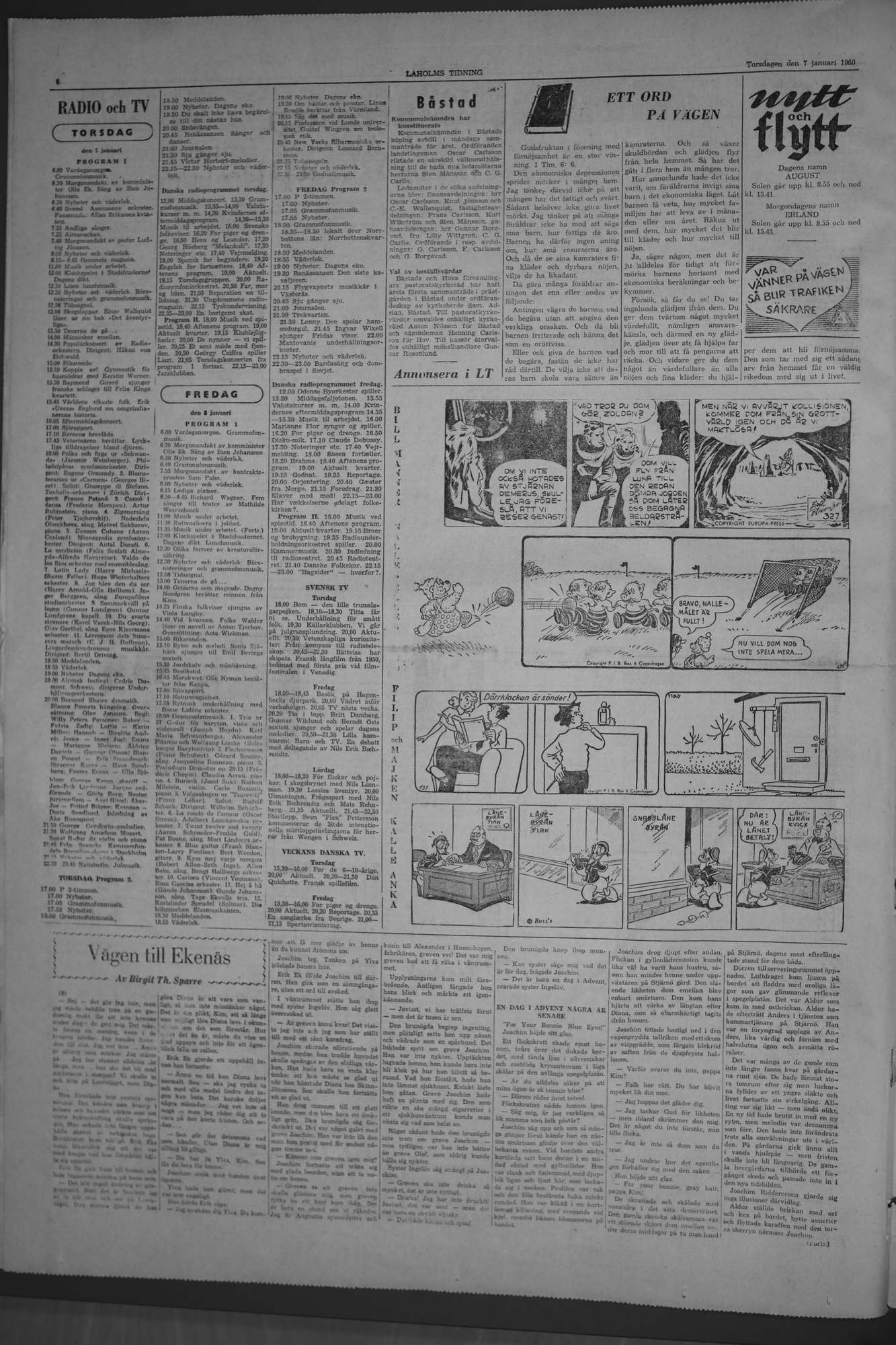 Laholms Tidning Torsdag 7 januari 1960, sida 6