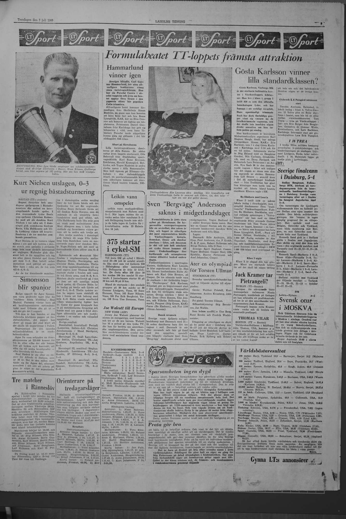 Laholms Tidning Torsdag 7 juli 1960, sida 5