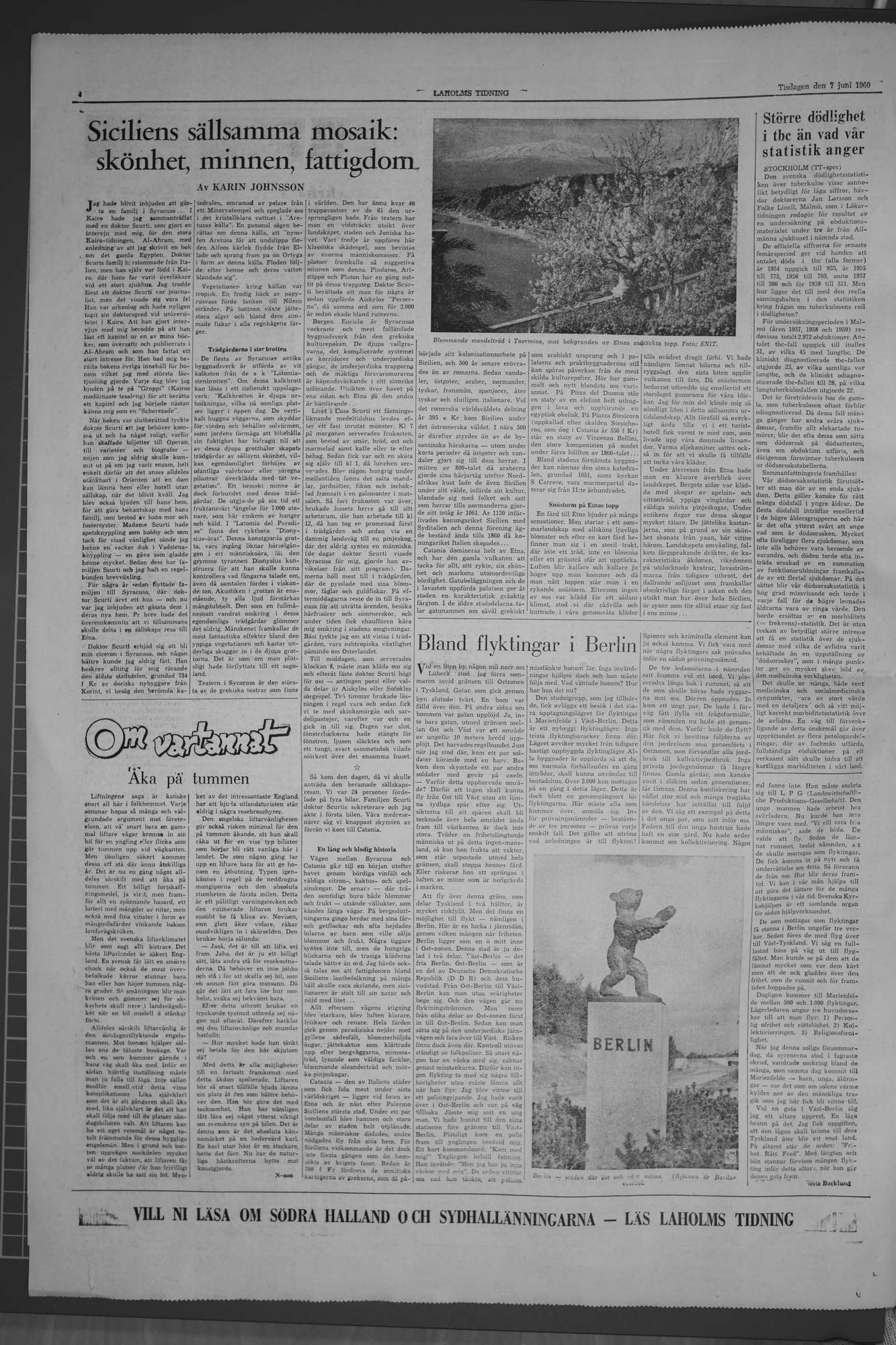 Laholms Tidning Tisdag 7 juni 1960, sida 4