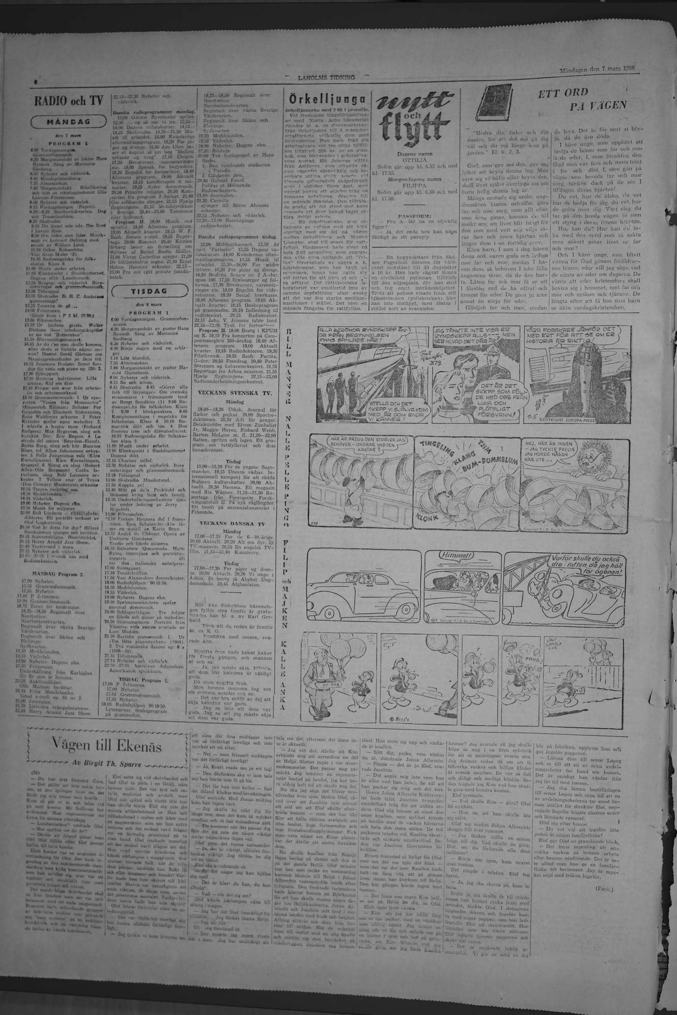 Laholms Tidning Måndag 7 mars 1960, sida 6