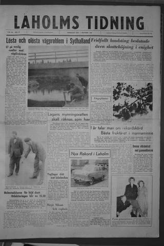 Förstasidan, Fredag 7 oktober 1960