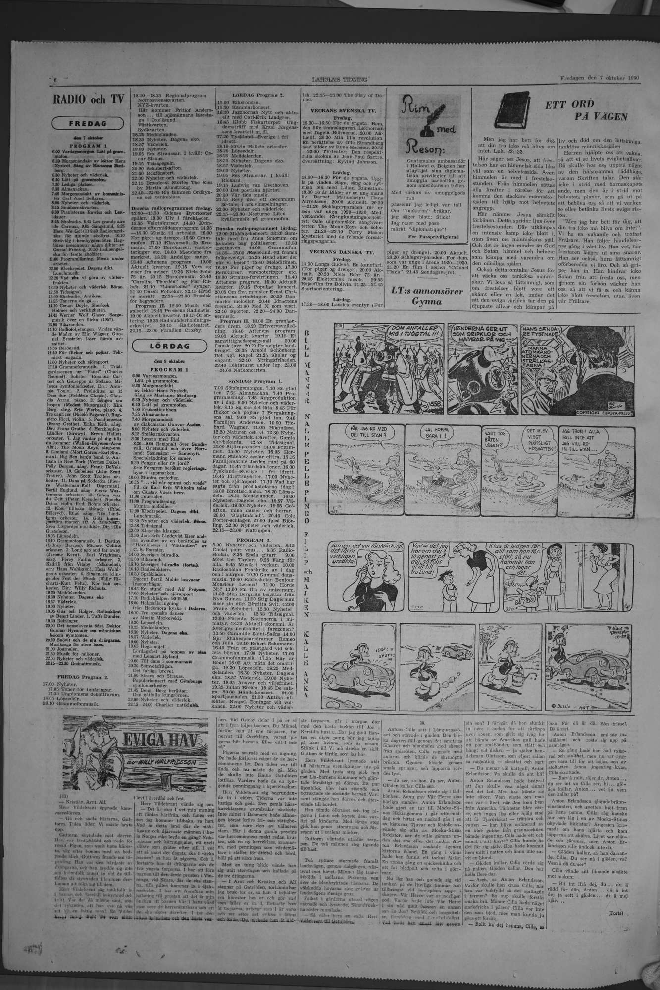 Laholms Tidning Fredag 7 oktober 1960, sida 6