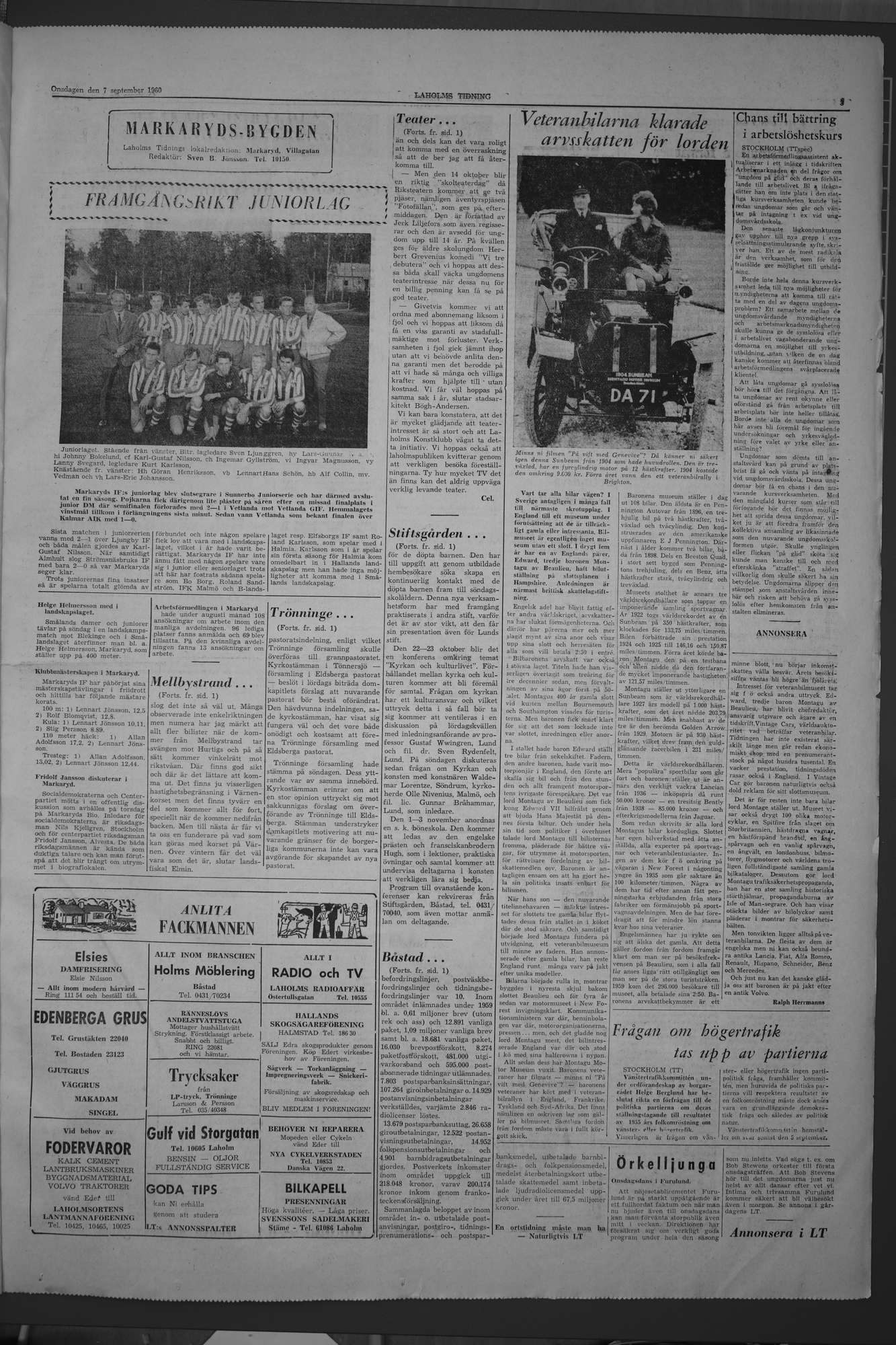 Laholms Tidning Onsdag 7 september 1960, sida 3