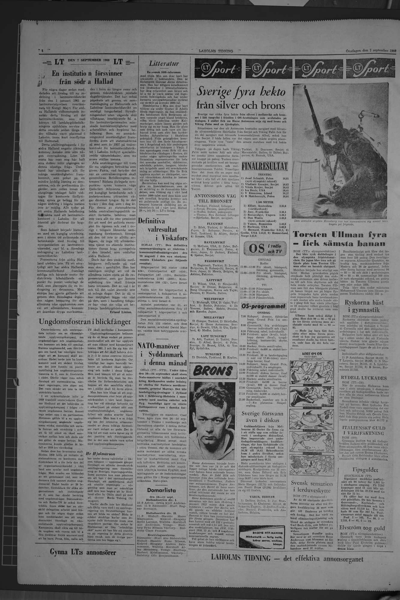 Laholms Tidning Onsdag 7 september 1960, sida 4