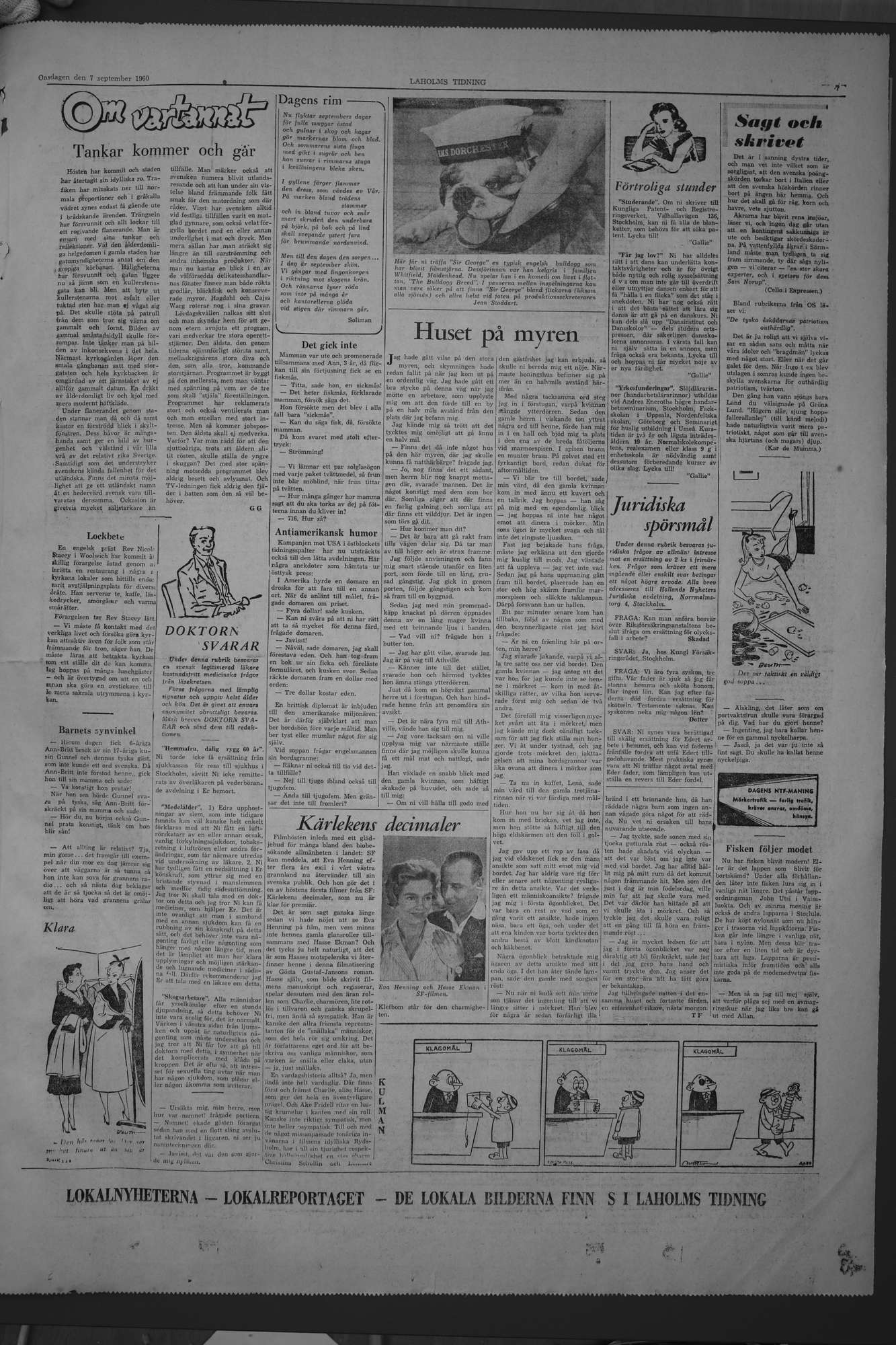 Laholms Tidning Onsdag 7 september 1960, sida 7