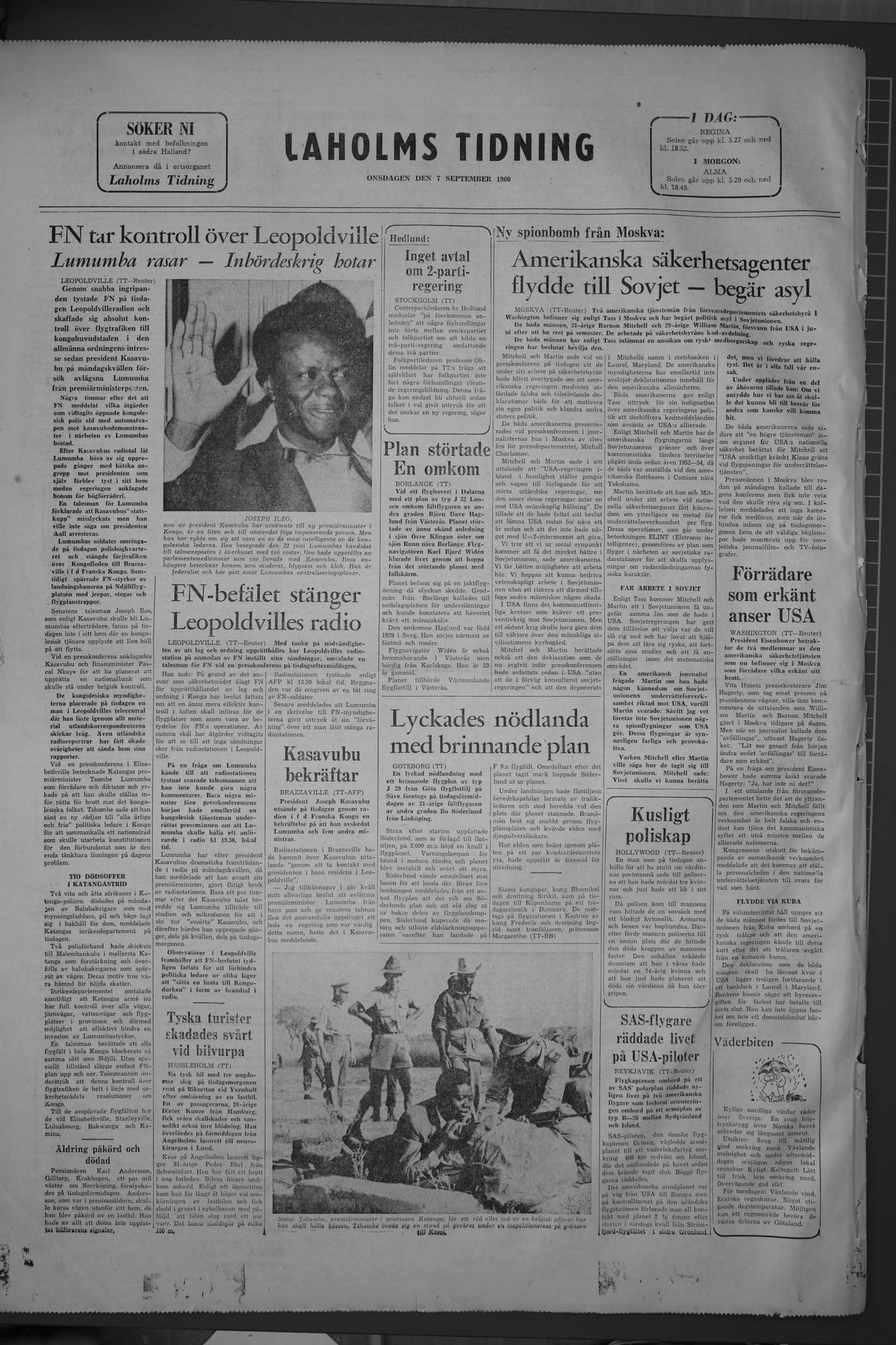 Laholms Tidning Onsdag 7 september 1960, sida 8