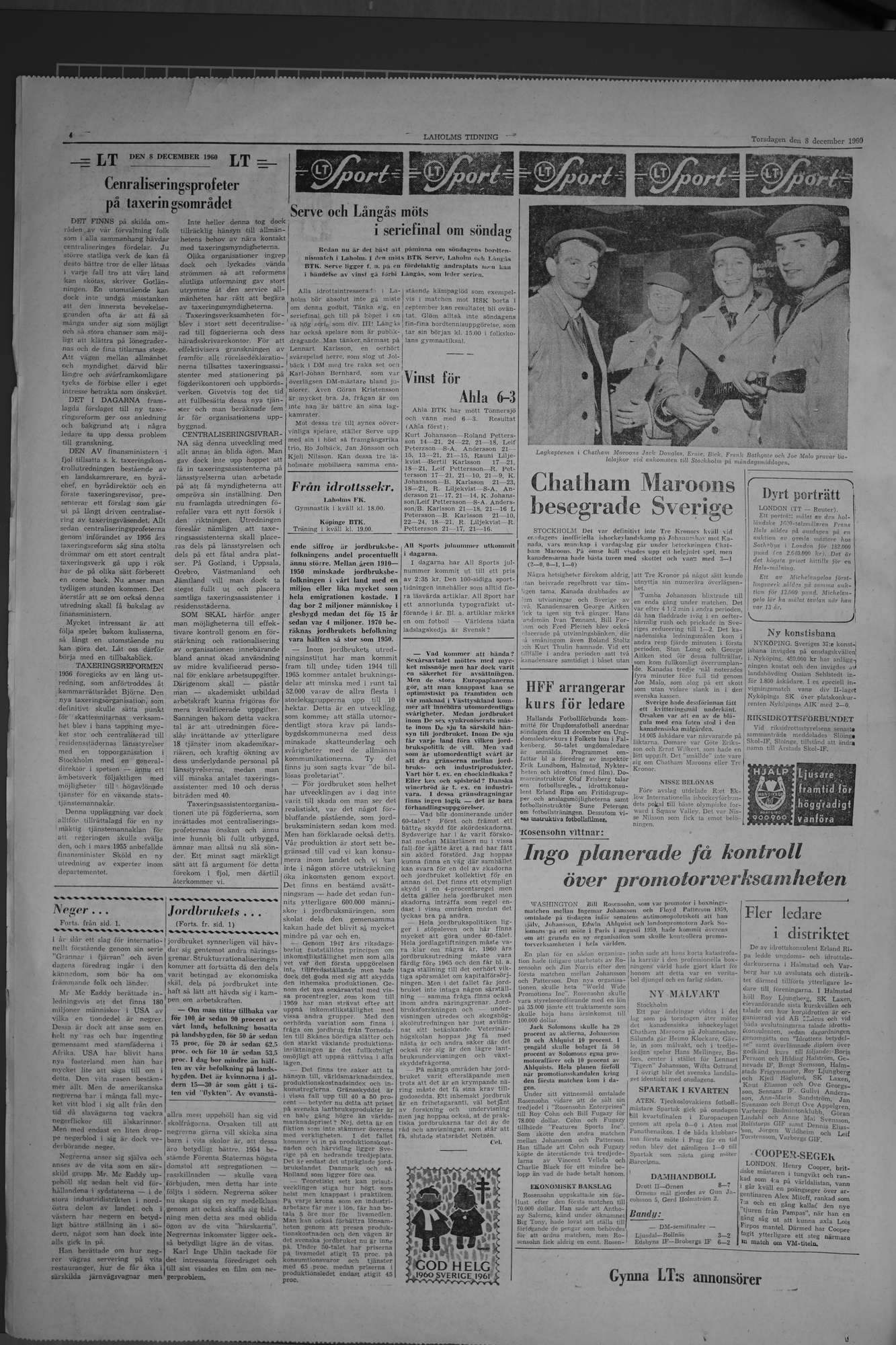 Laholms Tidning Torsdag 8 december 1960, sida 4