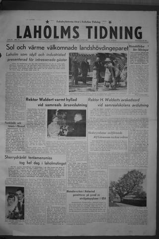 Förstasidan, Onsdag 8 juni 1960