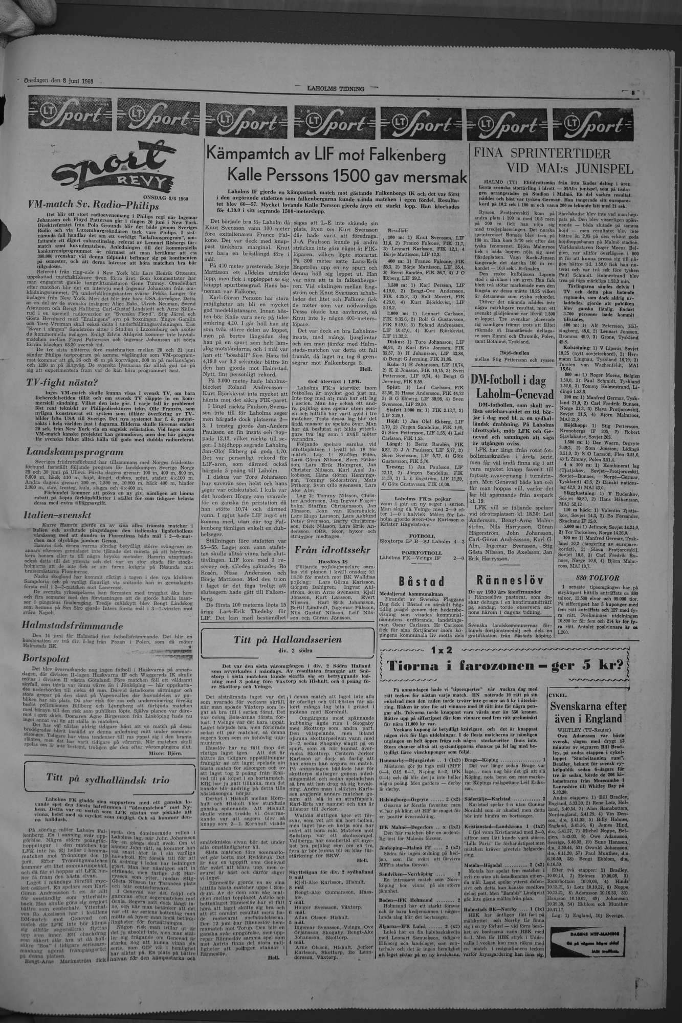 Laholms Tidning Onsdag 8 juni 1960, sida 5