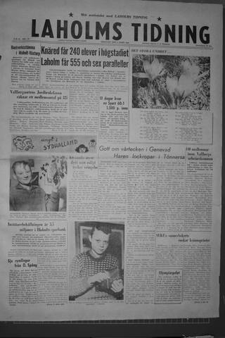 Förstasidan, Tisdag 8 mars 1960