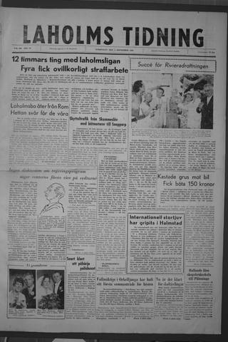 Förstasidan, Torsdag 8 september 1960
