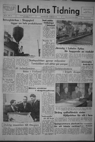 Förstasidan, Onsdag 24 februari 1965