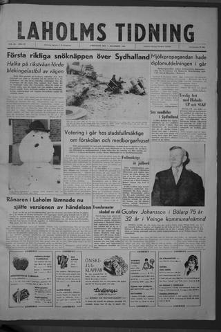 Förstasidan, Fredag 9 december 1960
