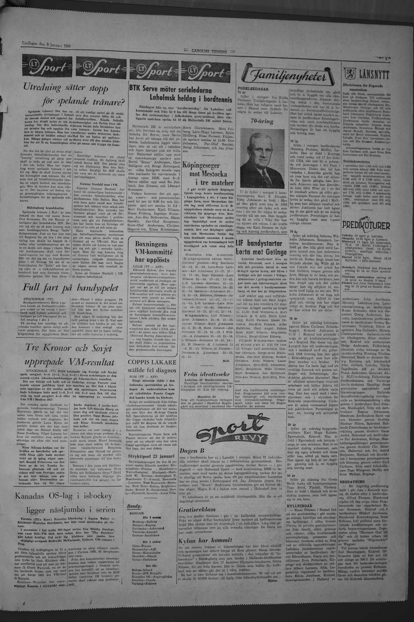 Laholms Tidning Lördag 9 januari 1960, sida 5