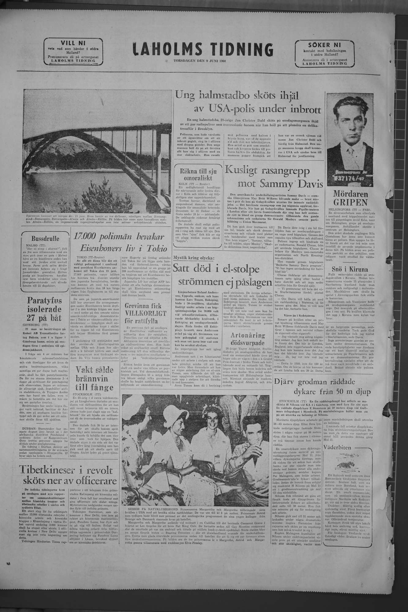 Laholms Tidning Torsdag 9 juni 1960, sida 8