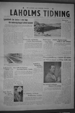 Förstasidan, Onsdag 9 mars 1960