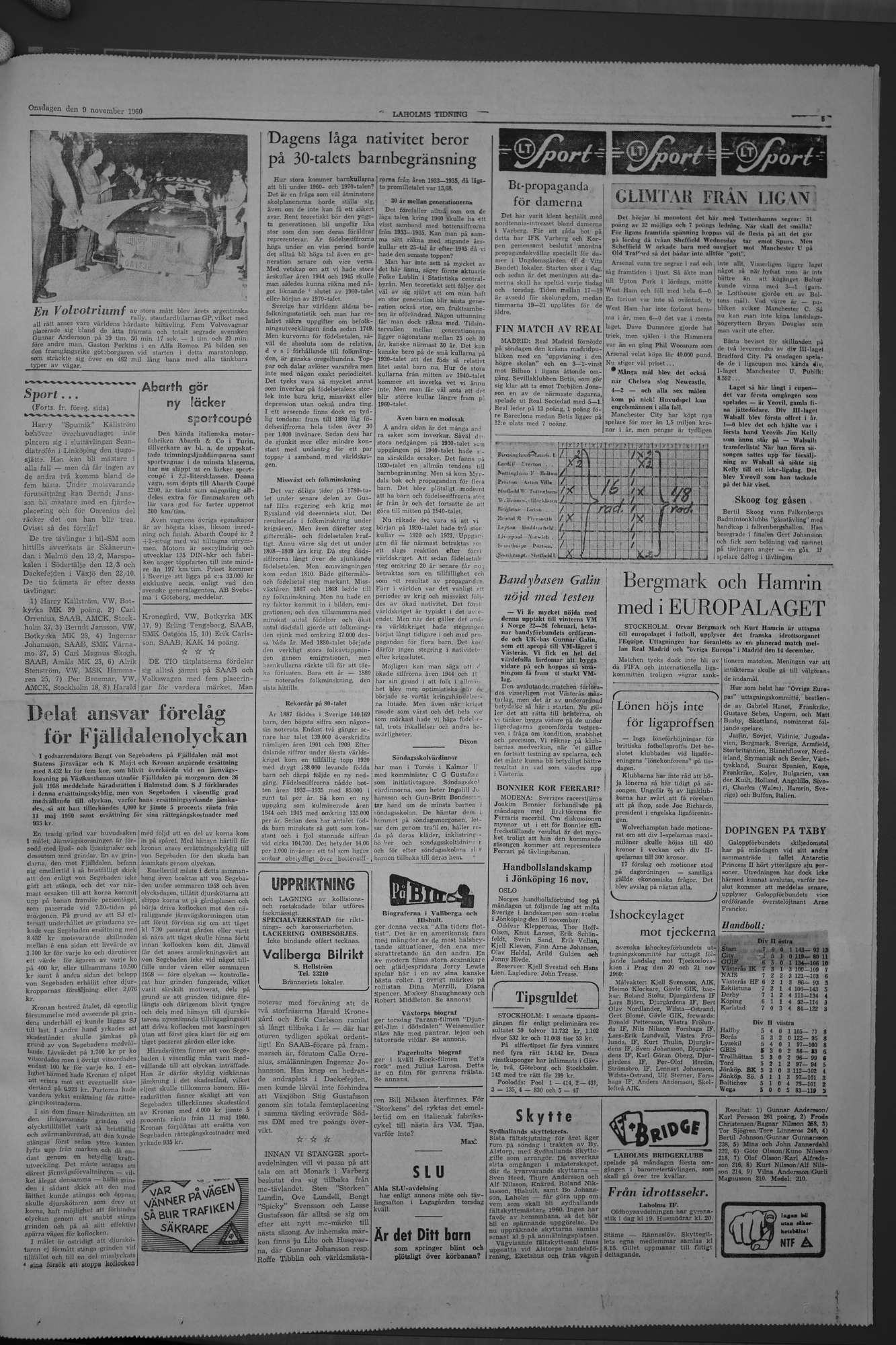 Laholms Tidning Onsdag 9 november 1960, sida 5