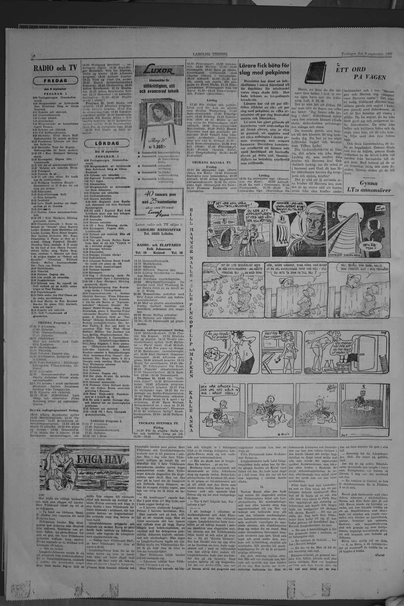 Laholms Tidning Fredag 9 september 1960, sida 6