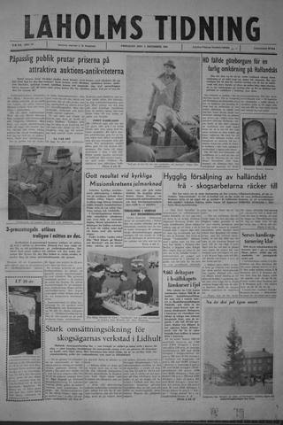 Förstasidan, Fredag 1 december 1961