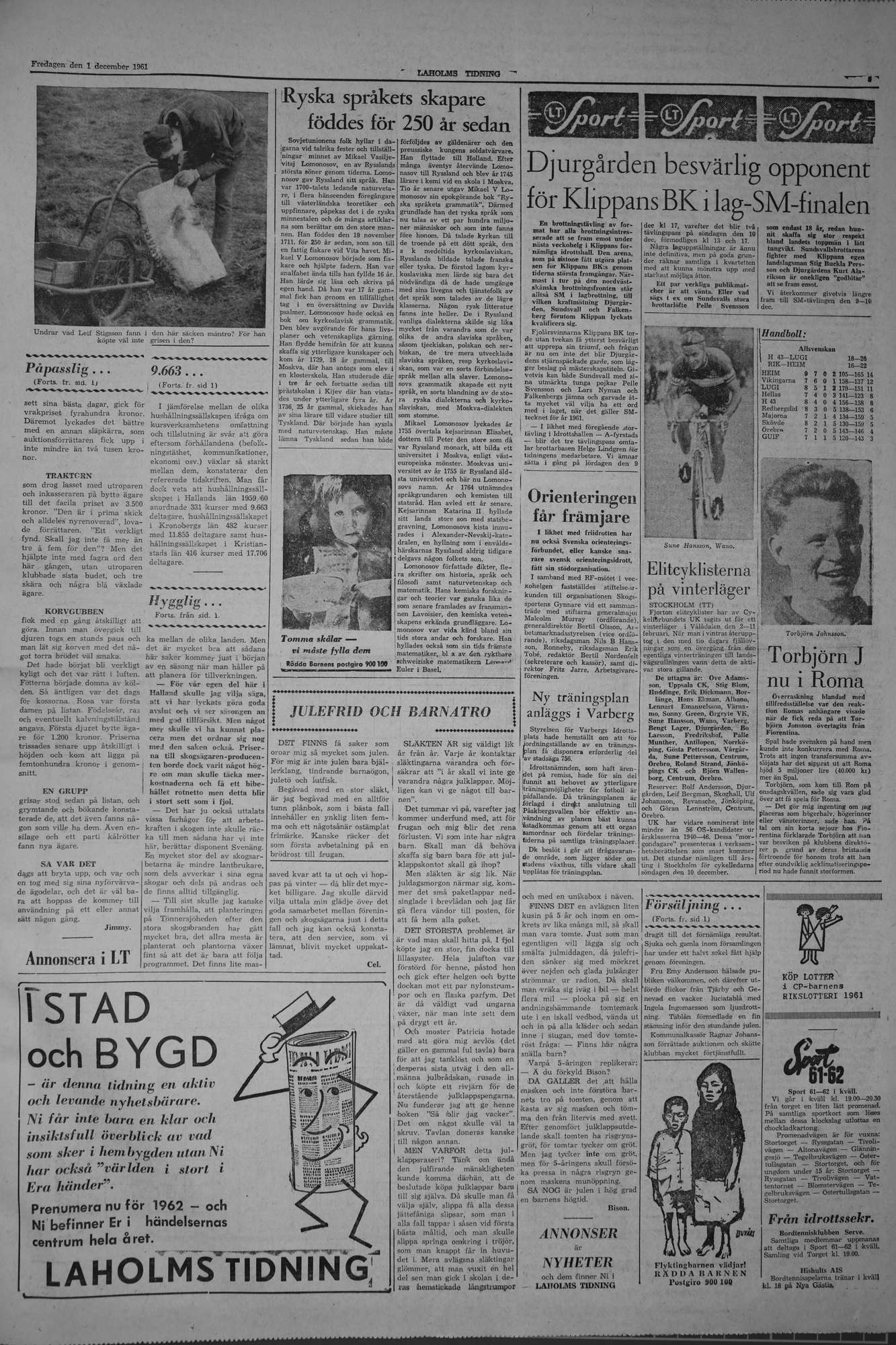 Laholms Tidning Fredag 1 december 1961, sida 5