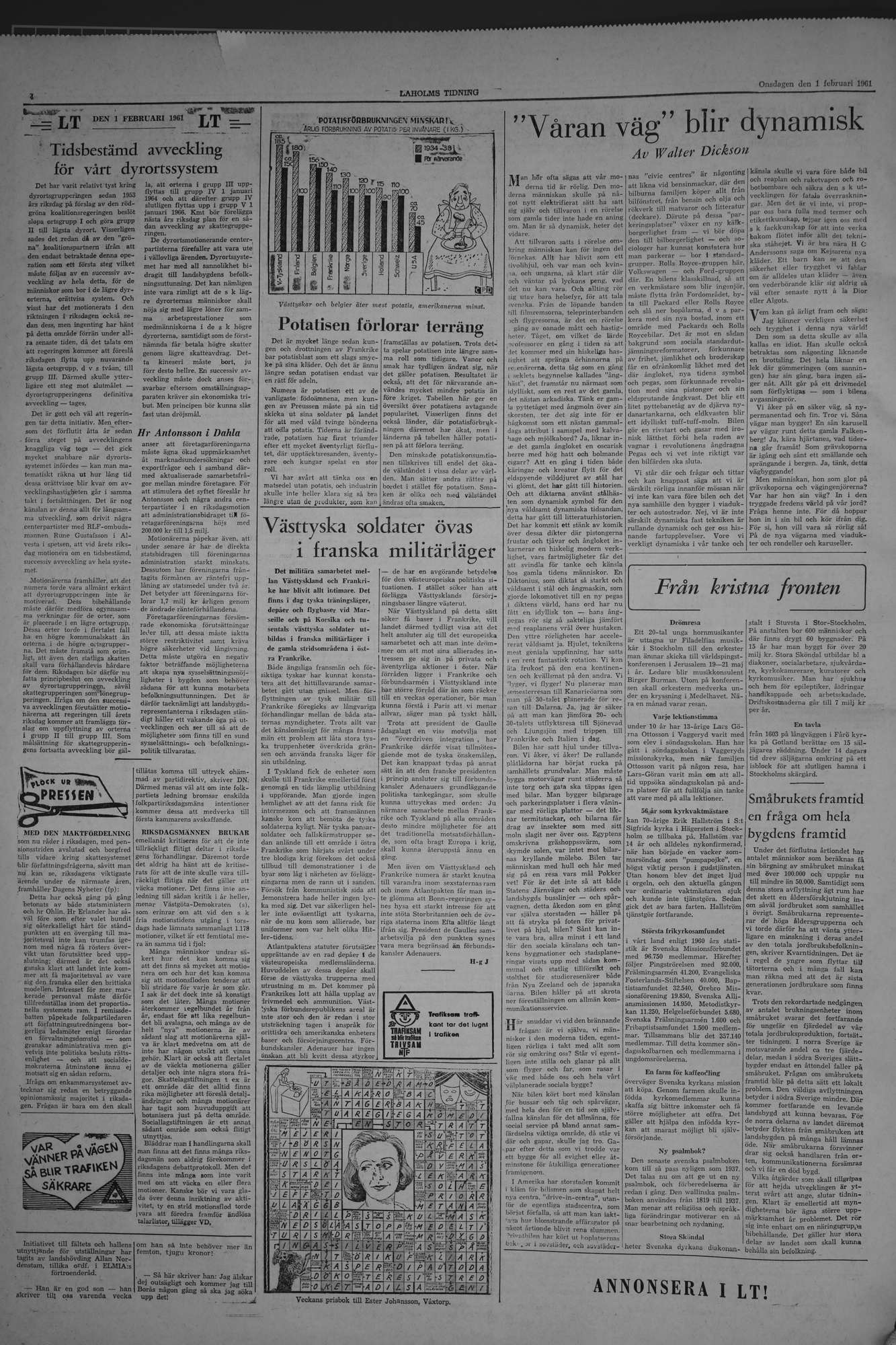 Laholms Tidning Onsdag 1 februari 1961, sida 4