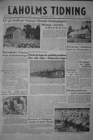 Förstasidan, Lördag 1 juli 1961