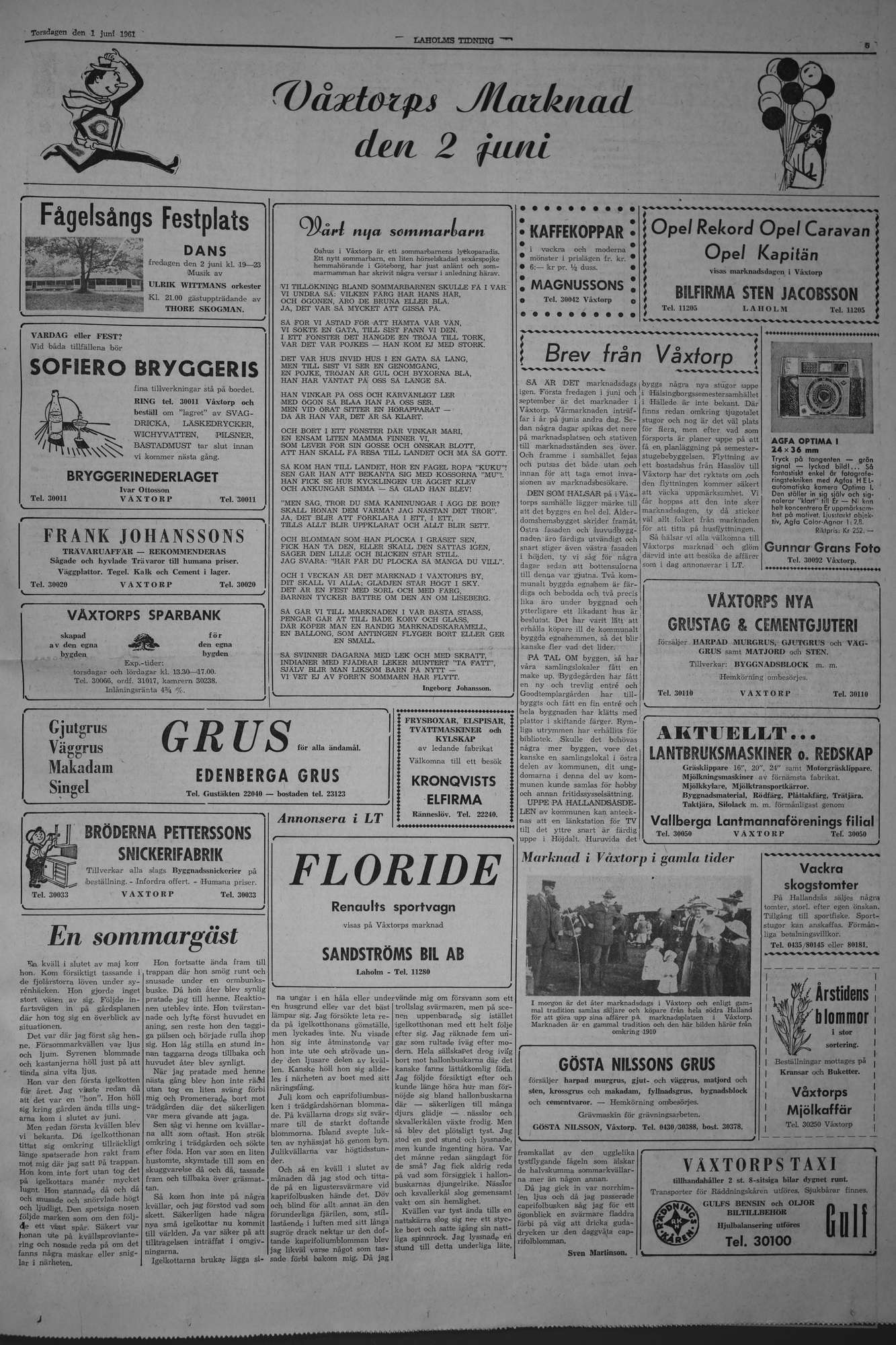 Laholms Tidning Torsdag 1 juni 1961, sida 5