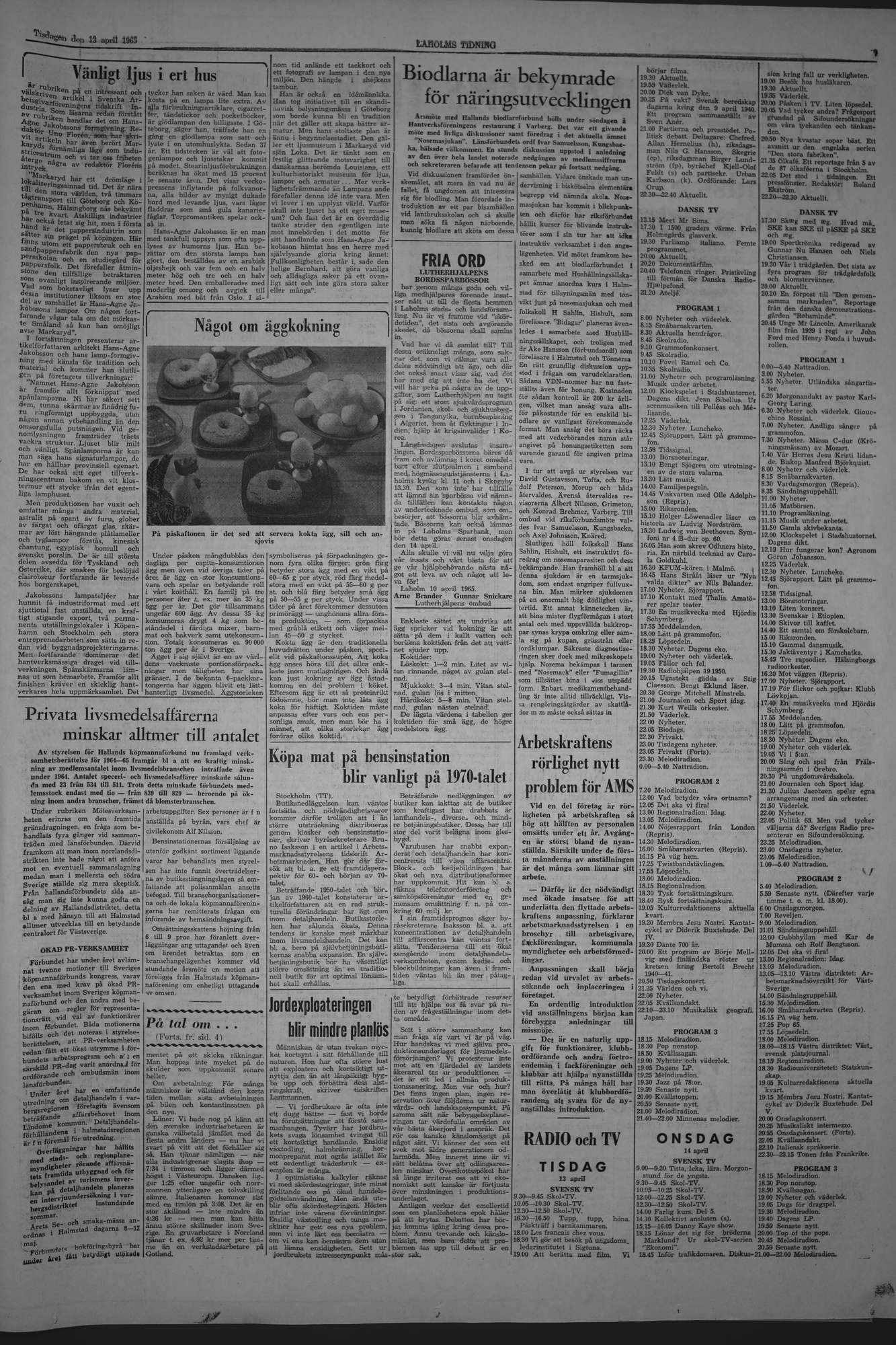 Laholms Tidning Tisdag 13 april 1965, sida 7