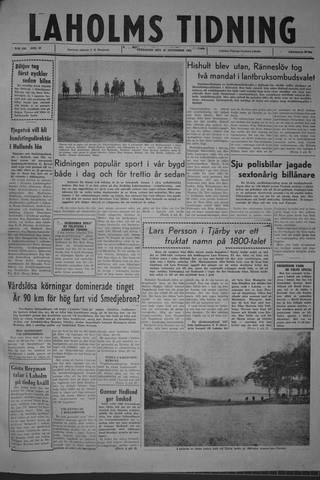 Förstasidan, Fredag 10 november 1961
