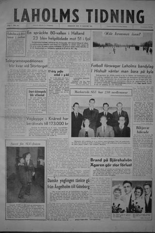 Förstasidan, Tisdag 10 januari 1961