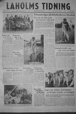 Förstasidan, Måndag 10 juli 1961
