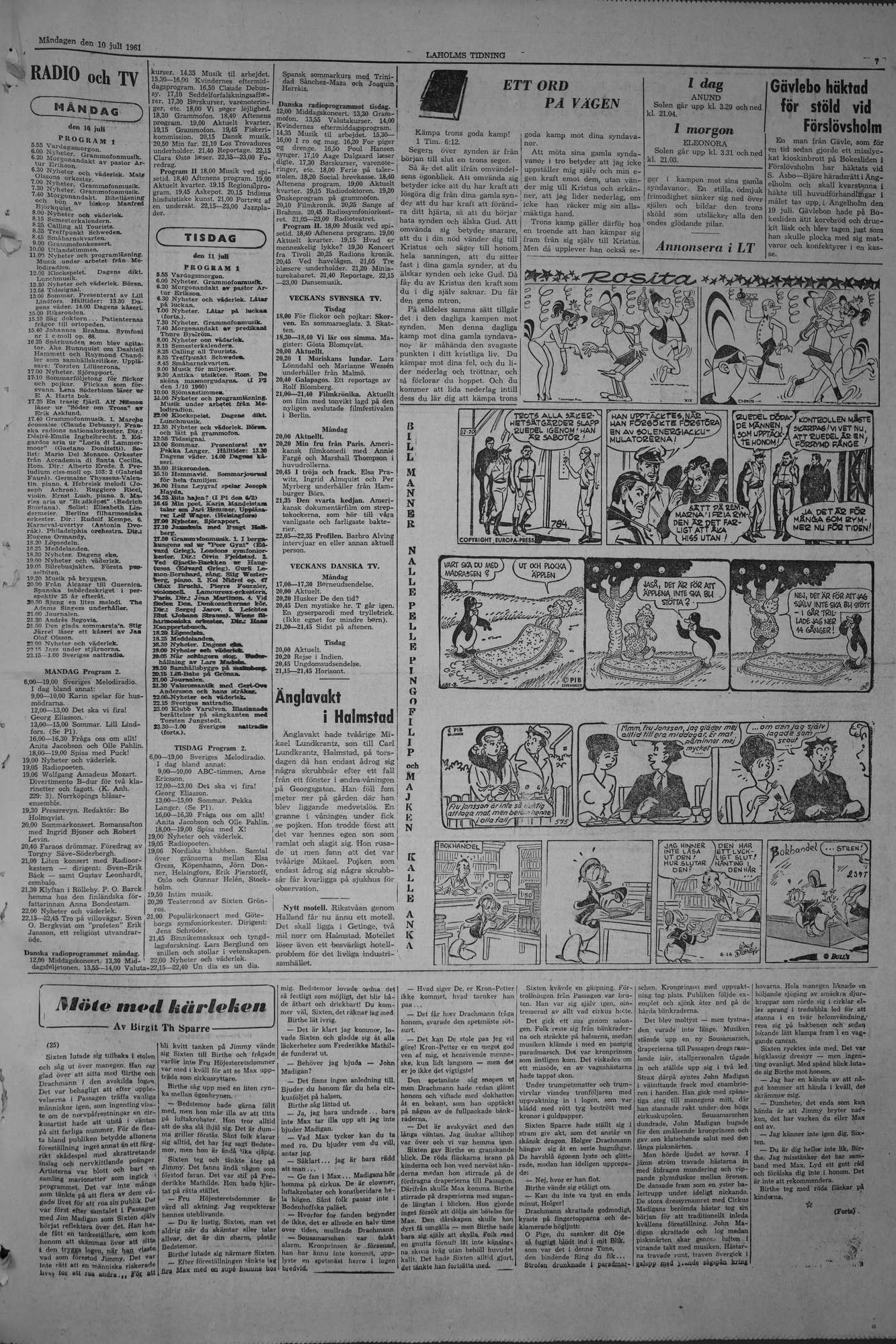 Laholms Tidning Måndag 10 juli 1961, sida 7
