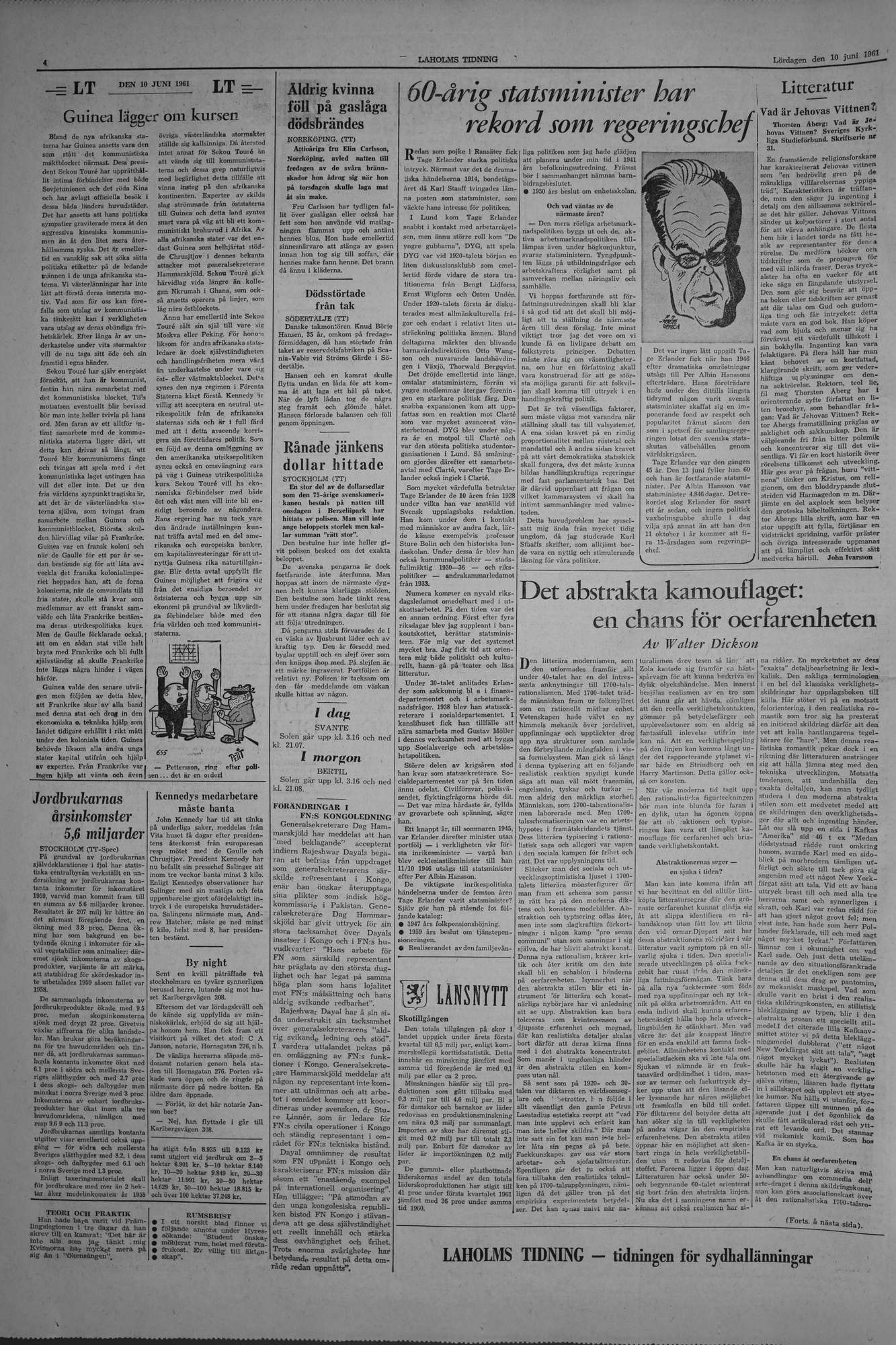 Laholms Tidning Lördag 10 juni 1961, sida 7
