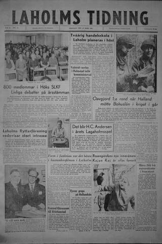 Förstasidan, Fredag 10 mars 1961