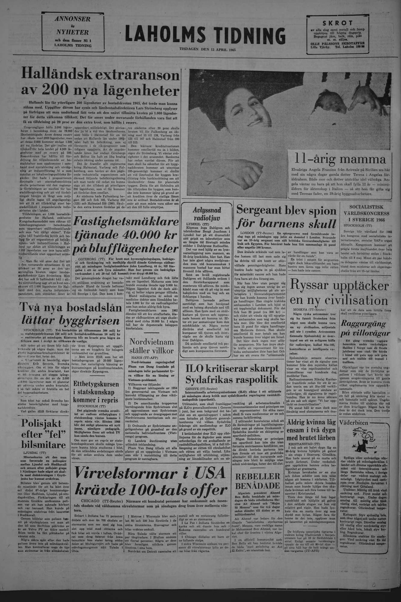 Laholms Tidning Tisdag 13 april 1965, sida 8