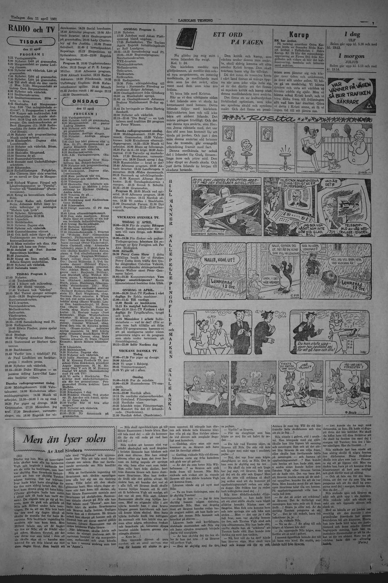 Laholms Tidning Tisdag 11 april 1961, sida 7