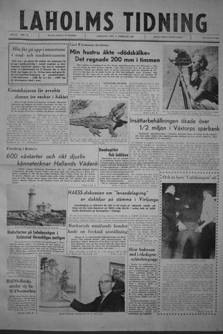 Förstasidan, Lördag 11 februari 1961