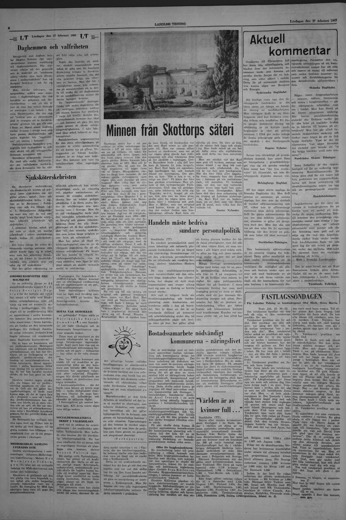 Laholms Tidning Lördag 27 februari 1965, sida 4
