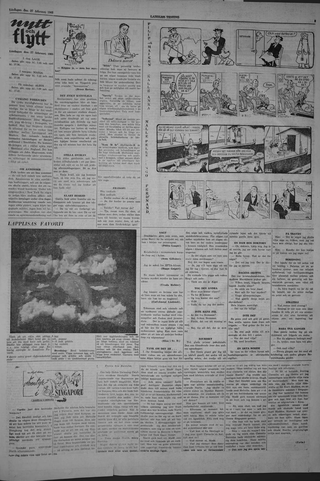 Laholms Tidning Lördag 27 februari 1965, sida 5