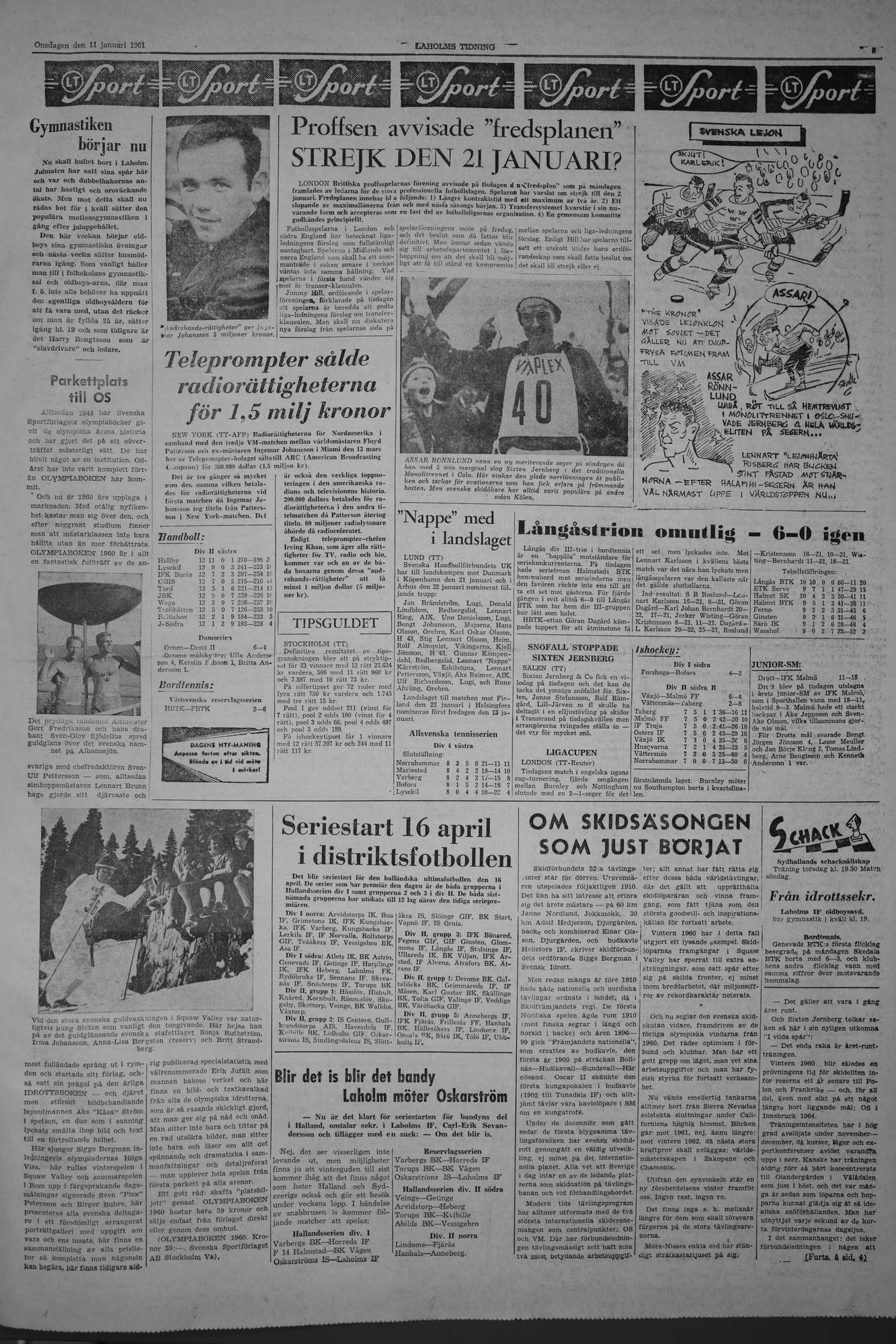 Laholms Tidning Onsdag 11 januari 1961, sida 5