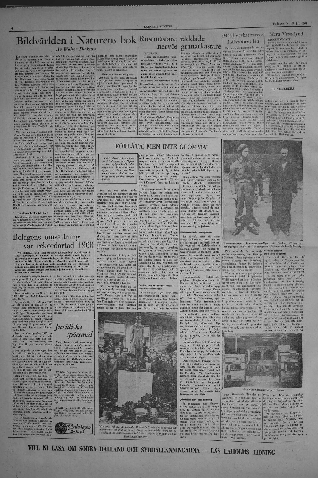 Laholms Tidning Tisdag 11 juli 1961, sida 4